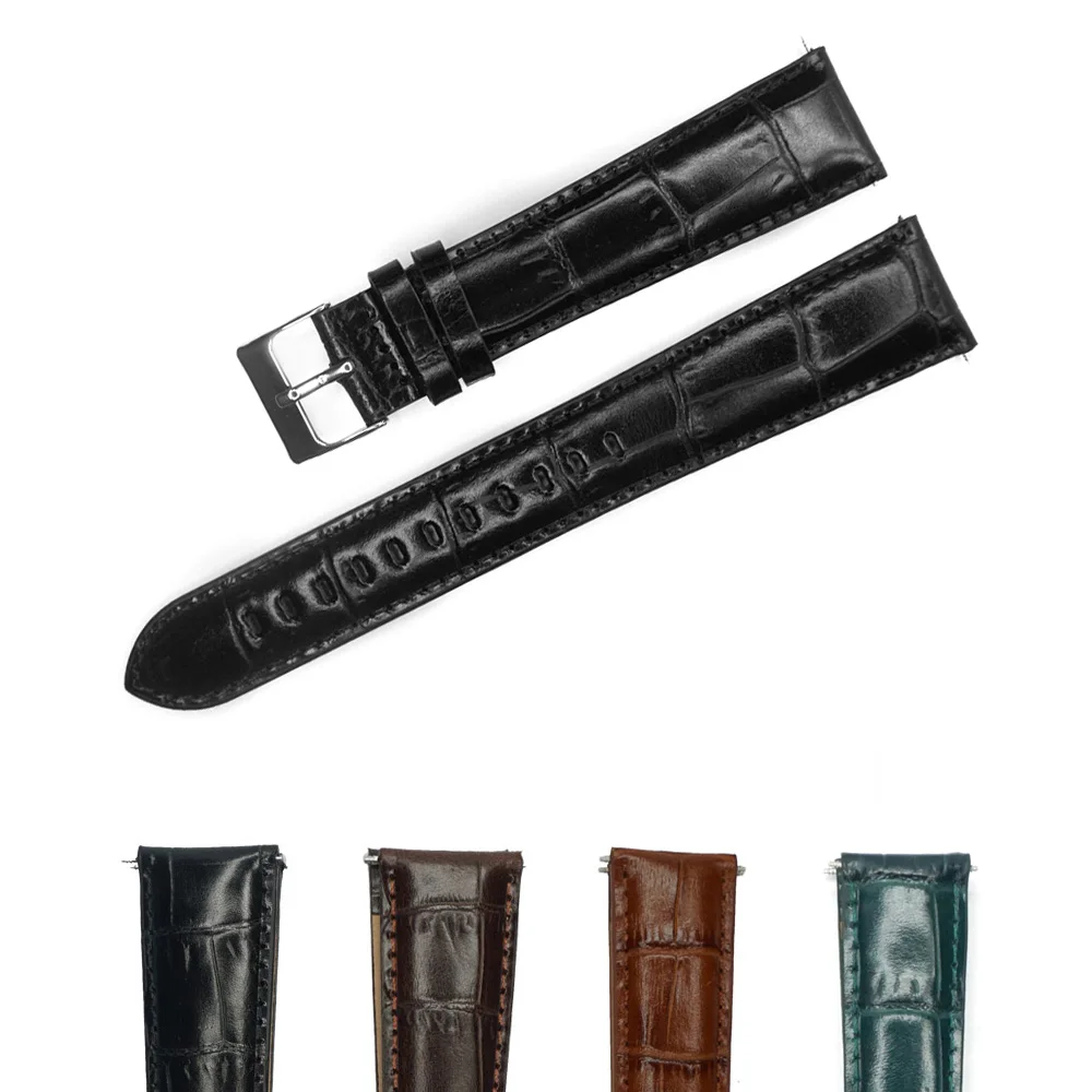 Italian Genuine Leather Watch Band 18mm 20mm 22mm 24mm Watch Strap