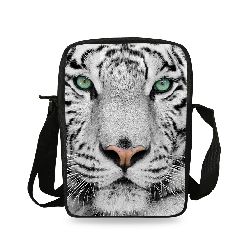 

Casual Animal Prints Shoulder Crossbody Bags for Boys Cool White Tiger Shoulder Bag Trave Children Girls Small Women Bag