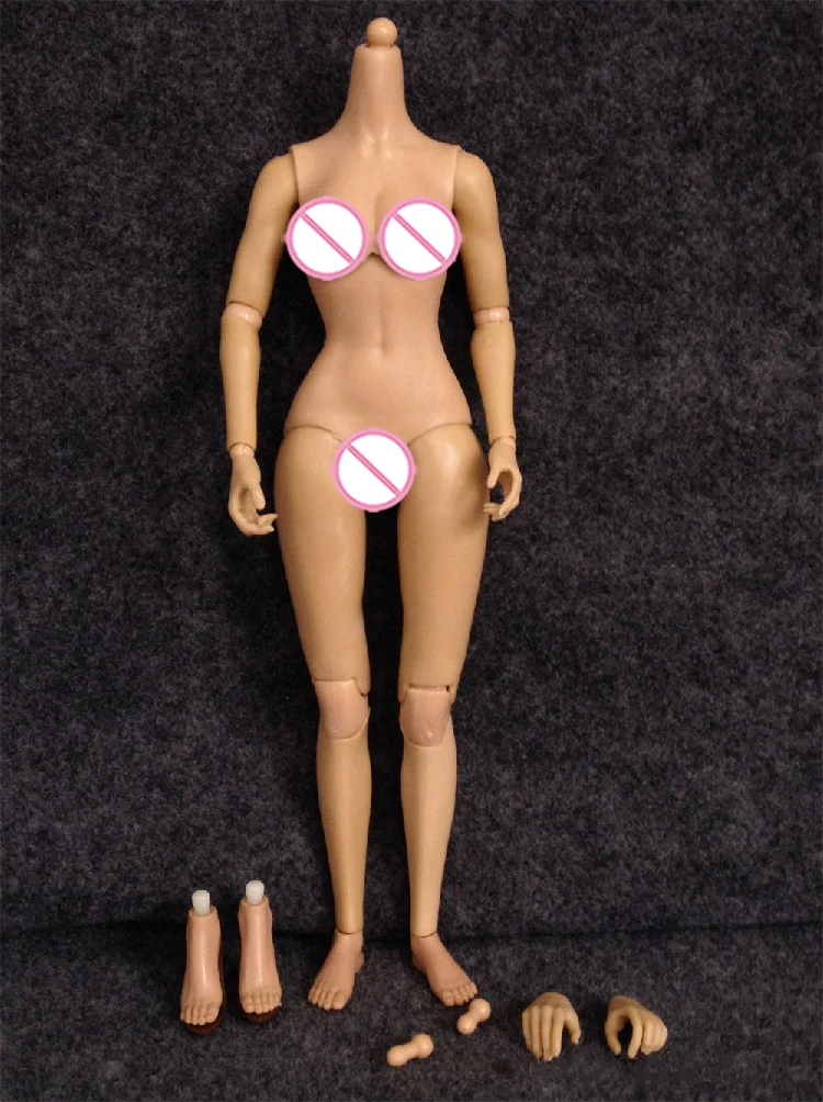 1//6 Scale Female Nude Figure N001 Large Breast Pale Skin Tone SHIP FROM USA