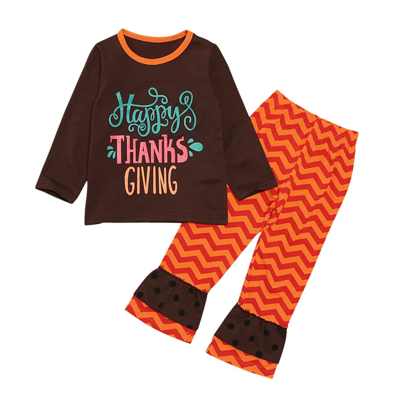 

2018 Fashion Children's Suits Girls Clothings Long-sleeved Tops +Boot Cut Pants Two-piece Kids Cloths Baby Fit 2-6T