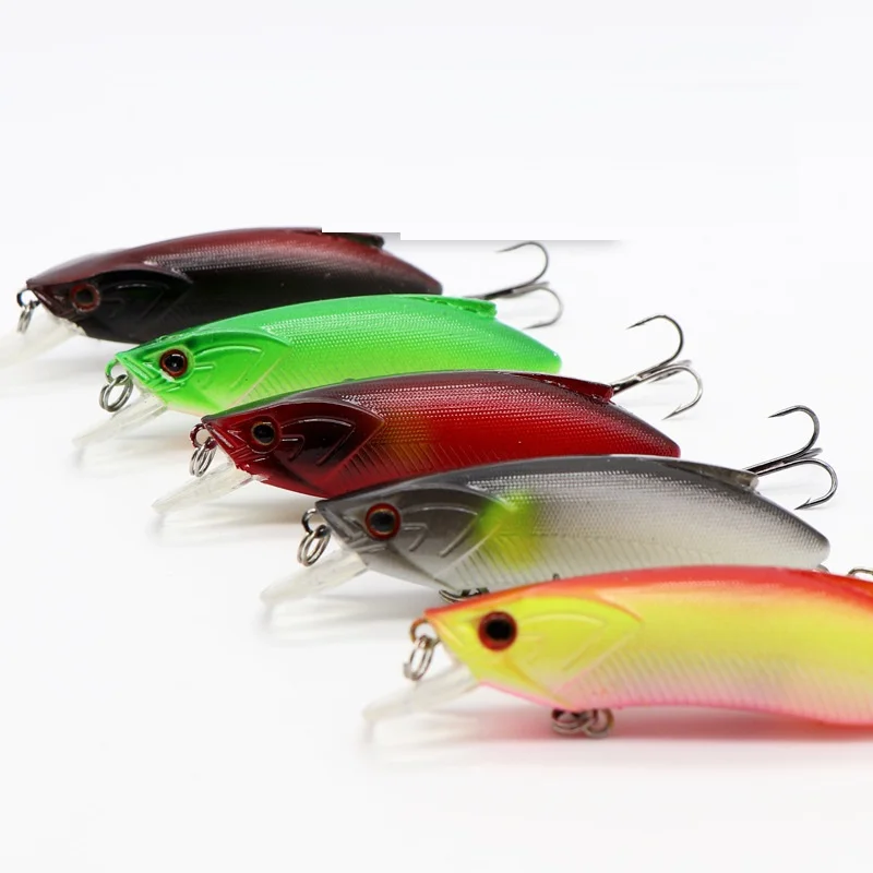 Minnow 70mm 14g fishing lures small swing fish noise hard bait trolling lure crankbaits pesca vibrating light japan tackle