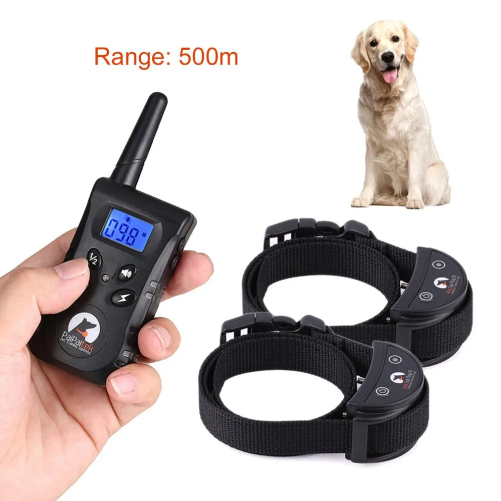 

100LV Dog Training Collar with Backlight Screen and key Controler Waterproof receiver collar suit to Dog Swimming For 1 2 Dogs