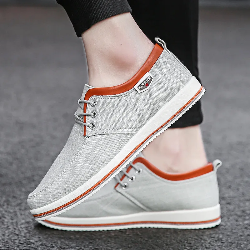 Brand Shoes Men Large Sizes 39-46 Mens Shoes Casual Lace Up Fashion Flats Sneakers Men Black Shoes Comfortable Male Footwear
