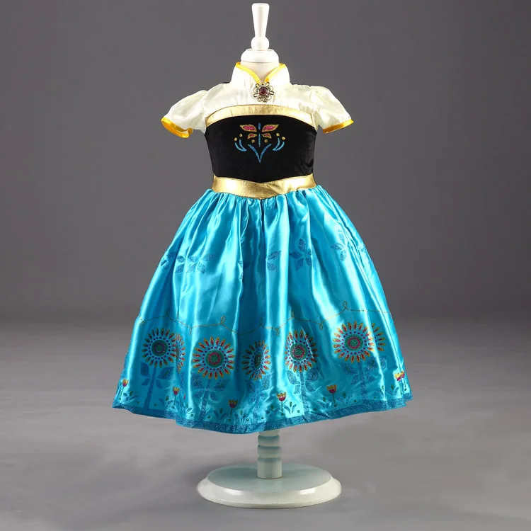 Эльза платье для девочек пользовательские ботинки для маскарадного костюма одежда для малышей Анна фантазия vestidos от 3 до 7 лет одежда принцессы детская одежда