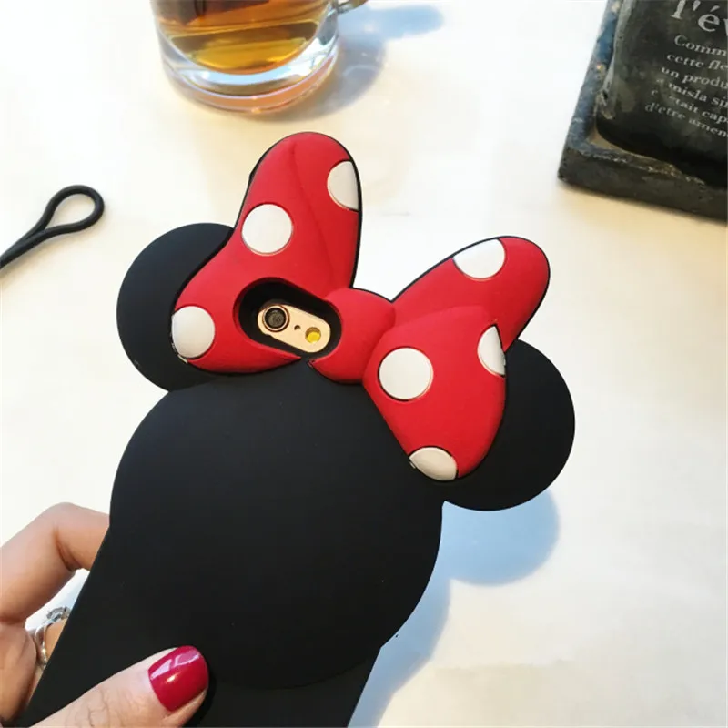 KINBOM прекрасный мультфильм 3D Минни телефона чехол для Iphone X 7 8 плюс мягкий