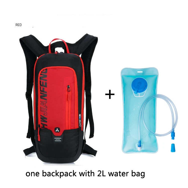 Водонепроницаемый велосипедный рюкзак 6л для мужчин и женщин MTB горный велосипед сумка для воды нейлон Велоспорт Туризм Кемпинг бег гидратация рюкзак - Цвет: red and water bag