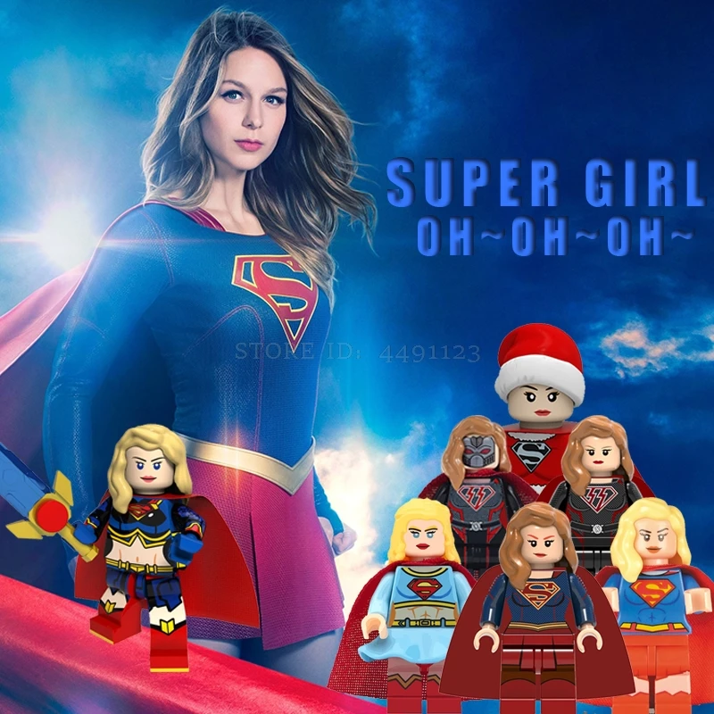 

Legoing Supergirl Season 4 Susperman Power Girl Martian Manhunter Batman DC Figure Set Blocks Toys Legoings Marvel Avengers Hulk