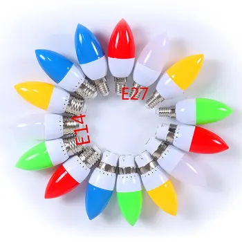 

Durable Colorful Light Bulb LED Bulb Candle Light 500lm 2835 E27/E14 Indoor Outdoor Bedroom Lighting Fixture Home Room Luminous