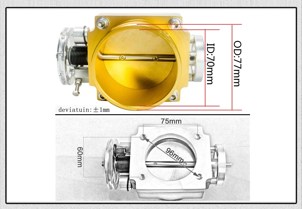 Novo corpo do acelerador 70mm, desempenho corporal