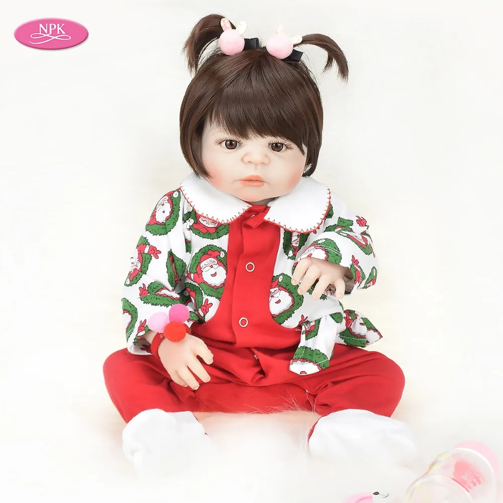 Reborn Toddler Baby Doll 57CM Lifelike Princess Girl Realistic Full Silicone Bath Toy Bebe Reborn Menina Christmas Gift for Kids