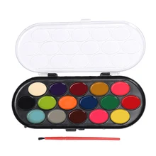 16 цветов, однотонная палитра акварельных кистей, набор пигментов, набор для рисования, ремесло, рисование, искусство, мини-подарок для детей, художественные инструменты для рисования