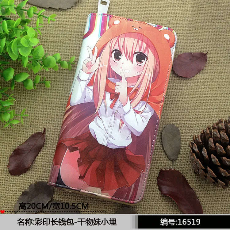 

Free shipping Anime Himouto! Umaru-chan Cartoon printing Doma Umaru Korean version man woman Wallet PU long fashion cute Wallet