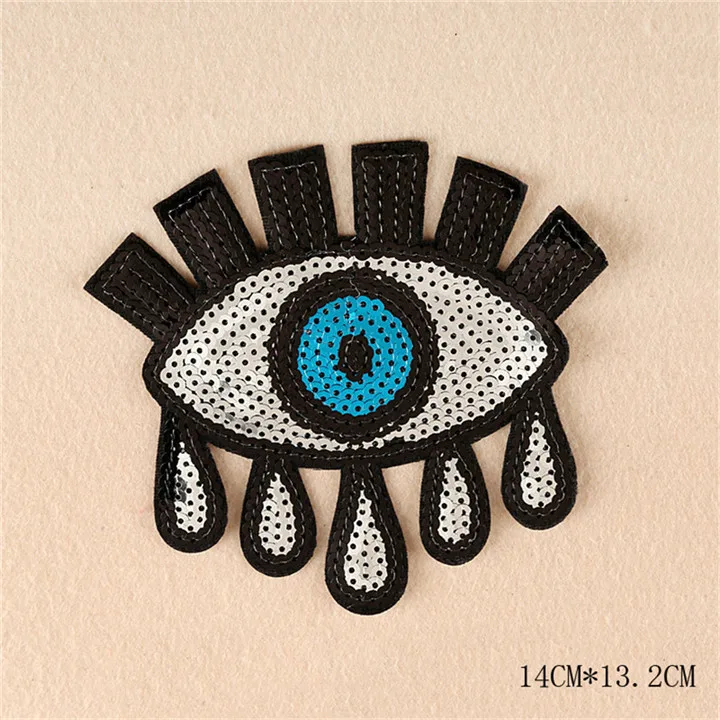 22 Sequin Embroidered Patches Heart Star Motif Cartoon Patches For Clothing DIY Patch Sew Iron on Stickers Applique Accessories For Hat