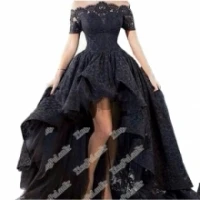 Lace Frisada Backless Partido Longo do Baile
