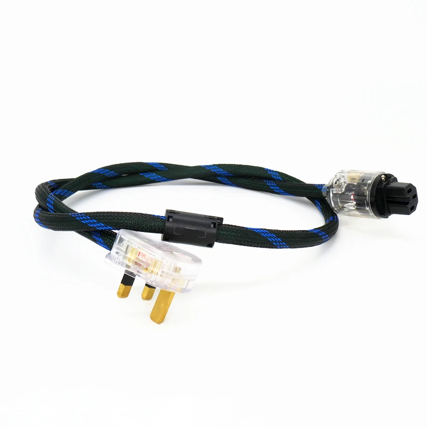 4N OFC HIFI Power cable Home sound device audio line Extension Socket Great Britain Power supply cable 1M 2M 3M 5M