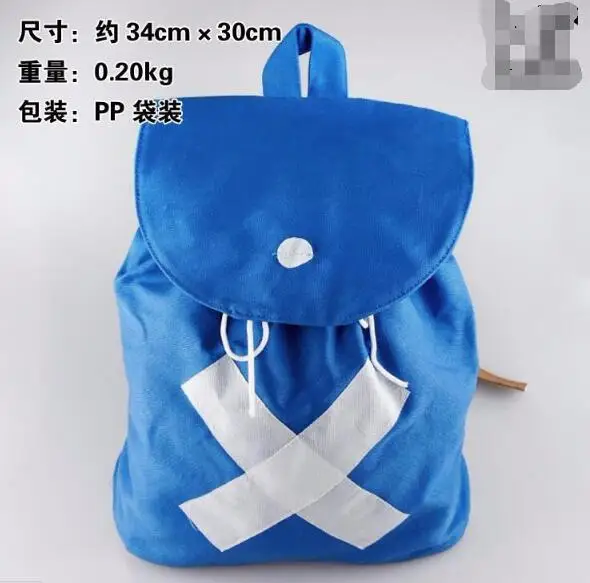 Япония Горячая Аниме Рюкзак Косплэй сумка Холст Синие Школьные сумки Drawstring дорожные сумки Mochila Escolar