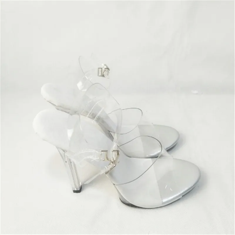 New custom-made, transparent heels, 12 cm sexy model runway shoes, pole dancing practice, dance shoes