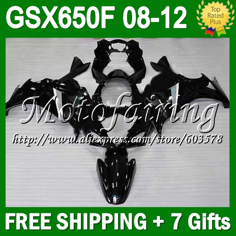 

7gifts For SUZUKI GSX650F 08-12 GSX 650F black GSX650 F GSXF650 #319 08 09 10 11 12 2008 2009 all black 2010 2011 2012 Fairing