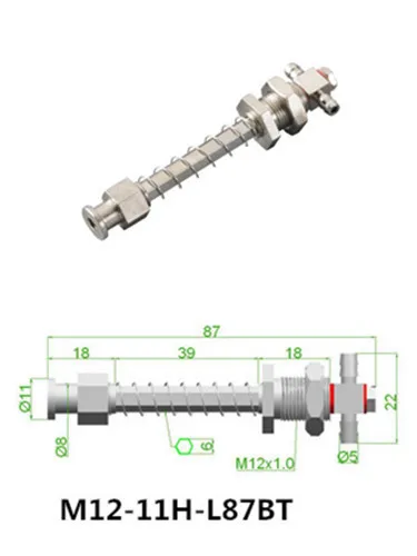 Приспособление для манипулятора, вращающаяся присоска для сиденья, присоска, кронштейн M12, робот, вакуумная подушка - Цвет: M12-11H-L87BT