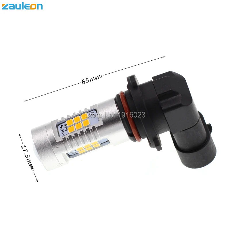 Zauleon 2 шт. 9006 HB4 светодиодный противотуманный фонарь 21SMD 2835 730lm желтый светодиодный дневной свет DRL заменить лампы авто-Стайлинг