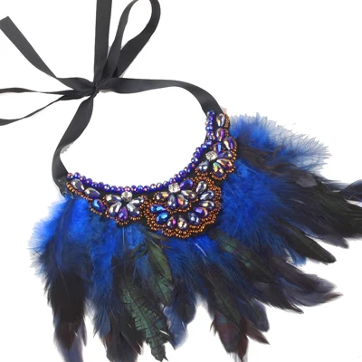 ZMZY многослойное ожерелье с перьями, модное ювелирное изделие для женщин, ожерелье, винтажное Брендовое массивное ожерелье, колье для женщин - Окраска металла: XL018