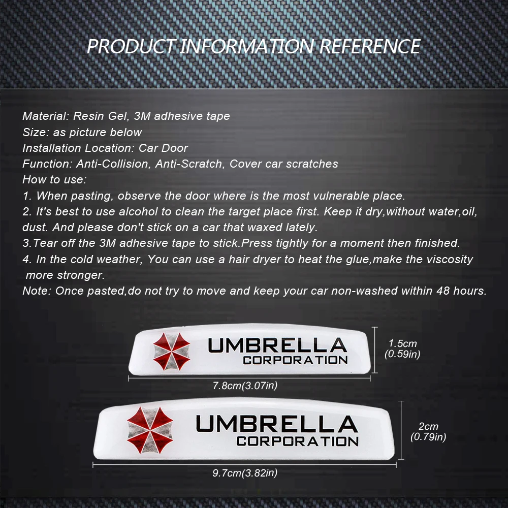 Car Accessories Car Door Protective Sticker Decals Umbrella Logo For Jeep Renegade Audi A3 a4 b8 Jaguar Toyota Nissan Suzuki BMW