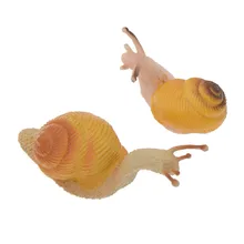 2 pçs caracol artificial modelo pvc boneca casa estatueta miniatura kawaii areia mesa jardins decoração