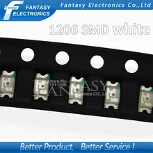 100 шт белый 1206 SMD светодиодный диоды для подавления переходных скачков напряжения светильник 3216