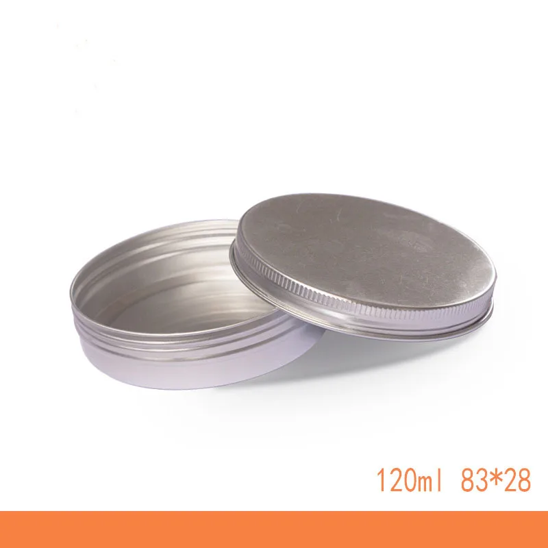 

24 pcs Empty Aluminum Jar Refillable Cosmetic Container Pomade Tin Cans Food Pot Screw Cap 120ML Ointment Cream Packing Box 120G