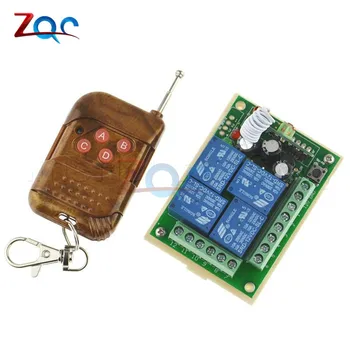 

433Mhz Universal Wireless Remote Control Switch DC 12V 4CH Relay Receiver Module With 4 Channel RF Remote 433 Mhz Transmitter