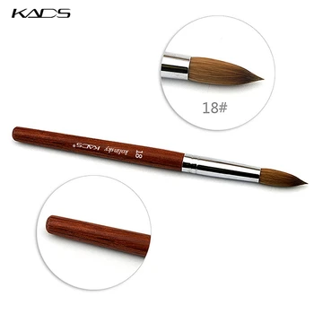 

18# Acrylic Nail Brush 100% Kolinsky Sable Pen Red wood Acrylic Brush for Nail Art Brush for nail tool Handle Painting Brush