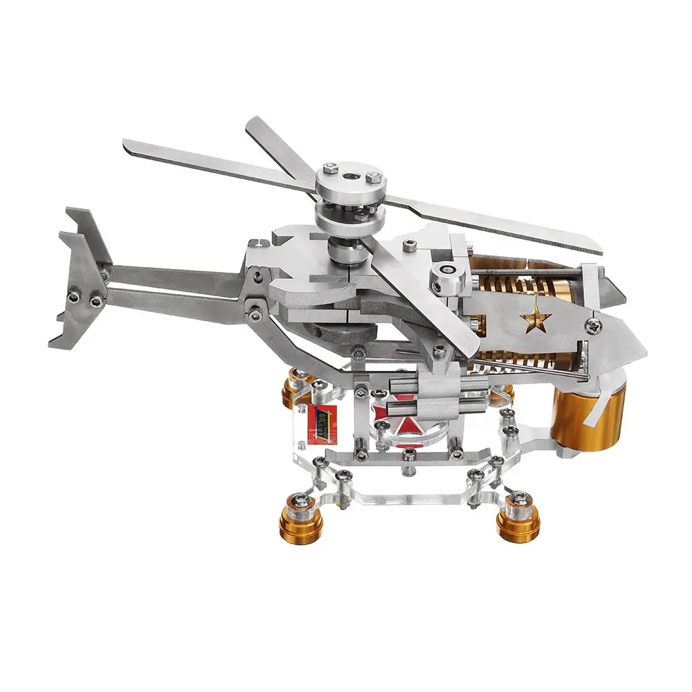Обновления Модель двигателя Стирлинга Военная Униформа вертолет дизайн наука Металл Игрушка коллекция для детей образовательный