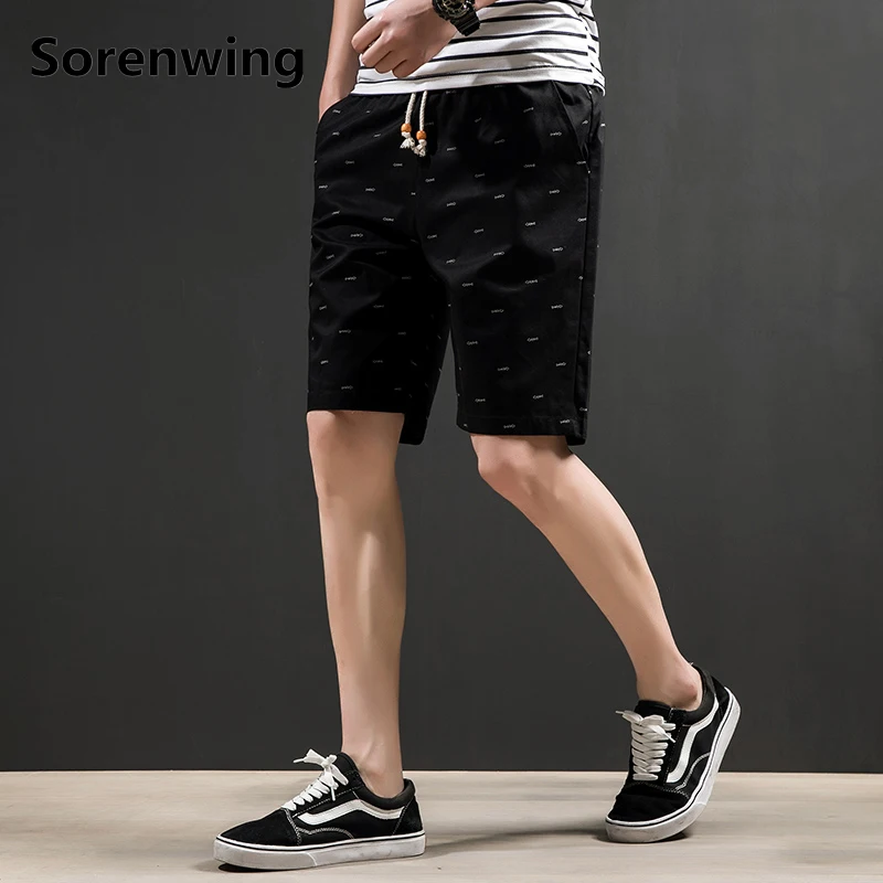 Sorenwing дизайн шорты с принтом мужские летние повседневные пляжные шорты с эластичной талией размера плюс мужская одежда до колен 21