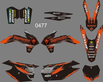 

0477 Motorcycle Team Graphic & Backgrounds Decal Stiker Kits for KTM SX XC 125 200 250 300 350 450 450F 2013 2014 2015