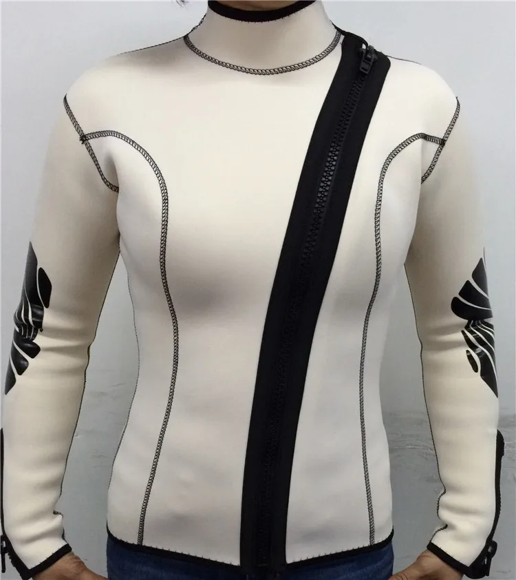 2017 high end 3MM Neoprene diving wetsuit long sleeve diving jacket for