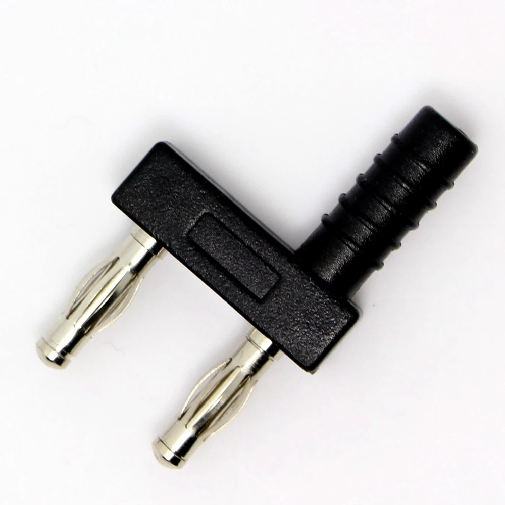 Unshrouded Insulated 4mm Connecting Plug With In Line 4mm Socket 14mm