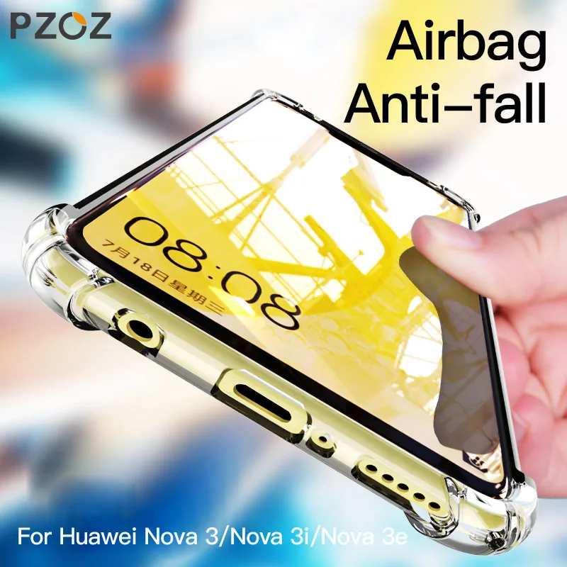 

PZOZ Protection Case For Huawei nova 5 Pro 4 4e 2s 3 3i 3e Case nova2s nova5 P30 Lite TPU Shockproof Transparent Protective Case