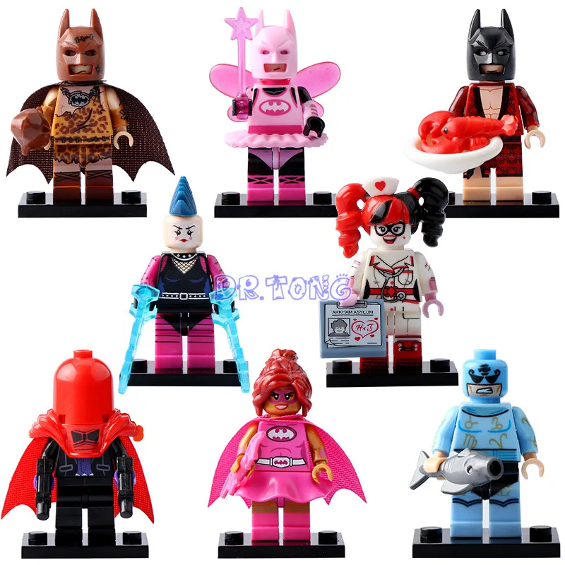DR TONG Super Heroes Avengers Lobster ovin s Batman Harley Quinn Fairy Batman Mini Dolls Building