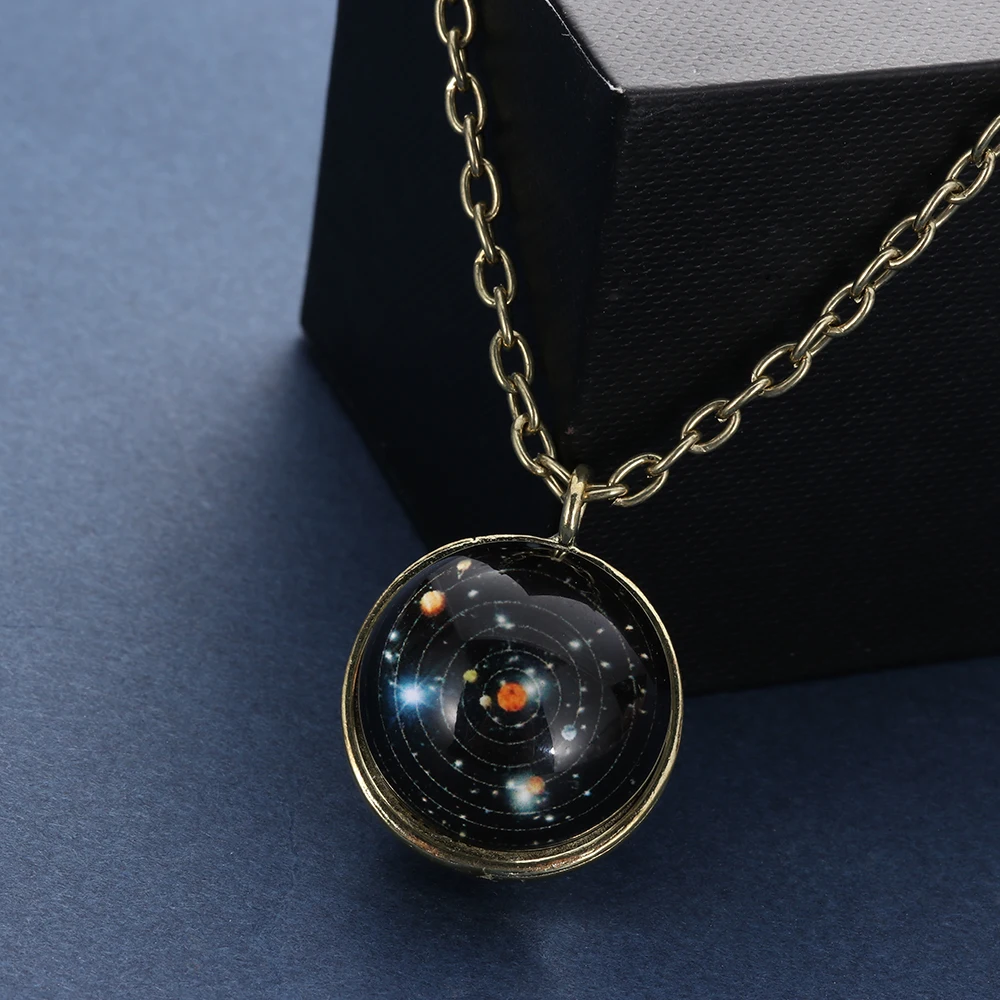 

1Pc Solar System Jewelry Space Universe Trendy Nebula Pendant Necklace Galaxy Astronomy Pendant Milky Way Collares Mujer Kolye