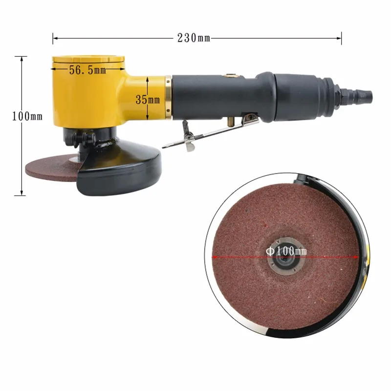 Borntun 4-дюймовые пневматические угловые шлифовальные машины 100 мм воздушная угловая шлифовальная машина " шлифовальные инструменты для металлообработки резка Полировка