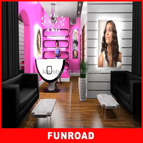 Customized Shelf Beauty Salon Display/retail Hair Salon Display Shelf