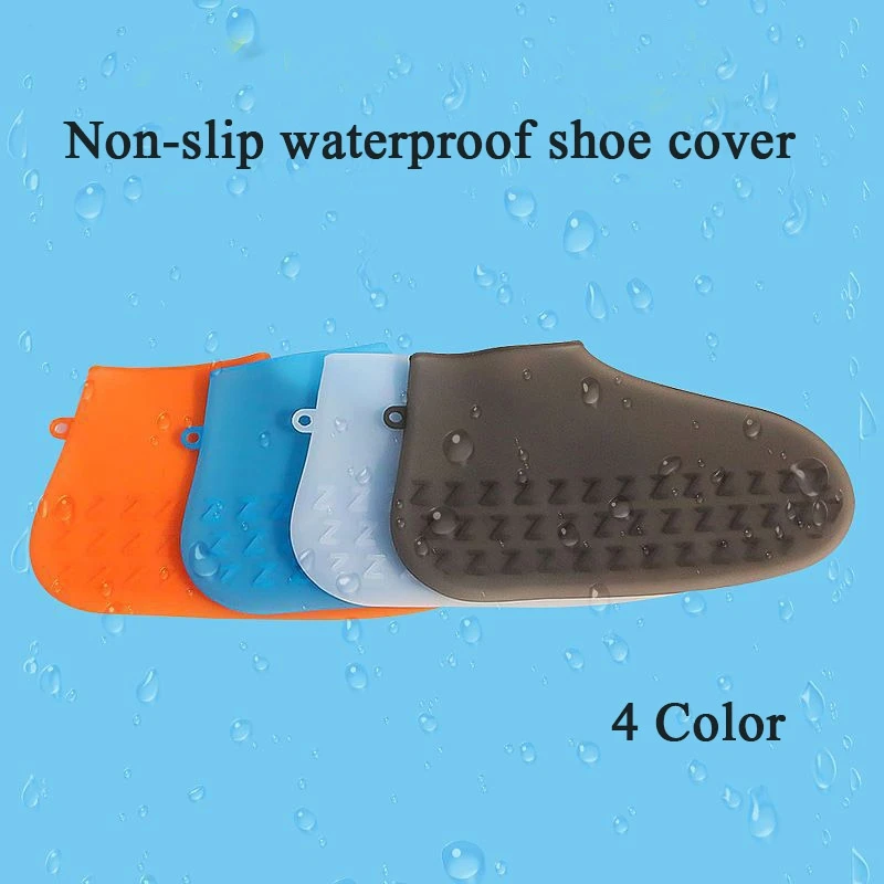 Reusable Shoes Covers Waterproof Silicone Shoes Protectors Rainproof Shoes Covers Rain Boots Non-slip Washable Wear-Resistant