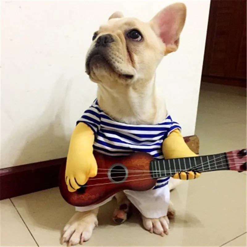 

Pet Guitar Clothes Dog Guitarist Dressing Costume Pet Fancy Dress Party Cosplay Perform Clothing Pet Products