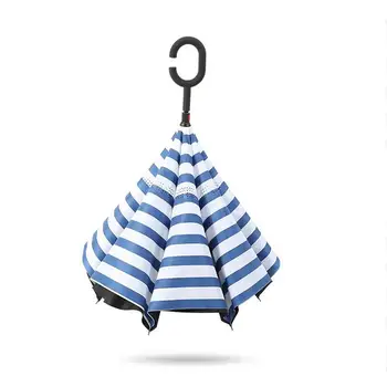 

Men Unbrella Reverse Umbrella Folding Reverse Umbrella Double Inverted Weatherproof Small Fresh Umbrella for Car Men Women Z554