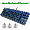 Gaming Mechanical Keyboard 87key Anti-ghosting Blue Red Switch Backlit LED wired Gaming keyboard For Laptop PC ► Photo 1/5