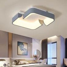 NEO Gleam квадратная 450x440 мм современная светодиодная Люстра для гостиной Кабинета спальни белого/серого цвета 110 В 220 В Потолочная люстра