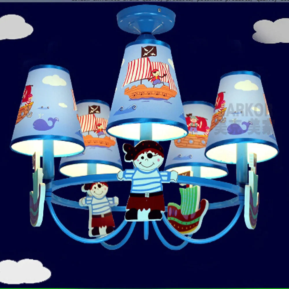 

110V 220V LED E14 Luxury Lustre Design Kids Room Cartoon Led blue Chandelier Contemporary Led Home Lighting Led Lamp