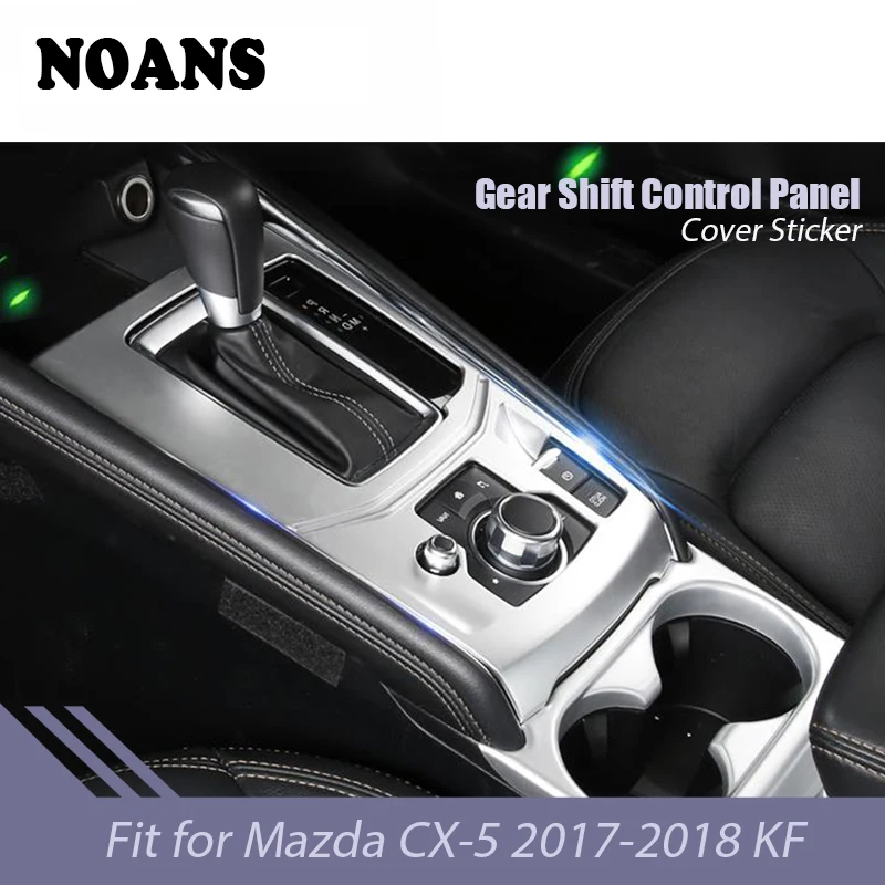 

NOANS Auto Gear Panel Decorative Frame Trim Strip Sticker Interior Protector For Mazda CX-5 CX5 CX 5 2017 2018 KF Accessories