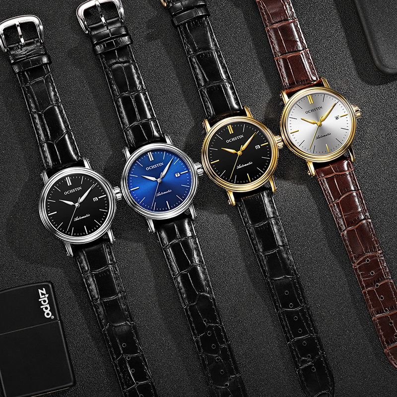 Роскошные Лидирующий бренд OCHSTIN Мужские механические часы Скелет автоматические модные синие часы мужские часы светящиеся Дата спортивные наручные часы