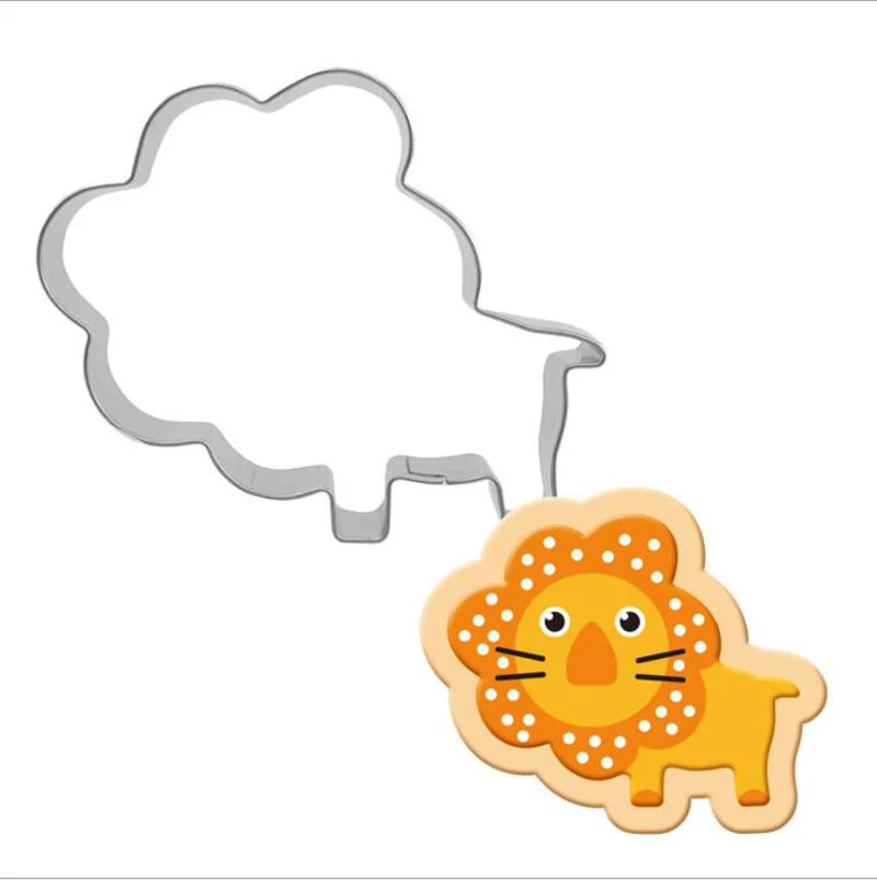 

1pcs patisserie reposteria Kitchen Cartoon Lion Moldes Metal Cookie Cutter Fondant Cake Decor Pastry Shop Cupcake Biscuit Mould